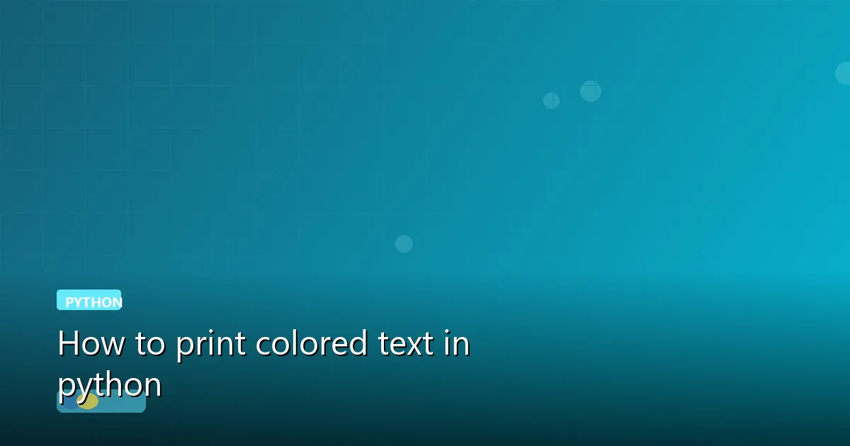 How to print colored text in python